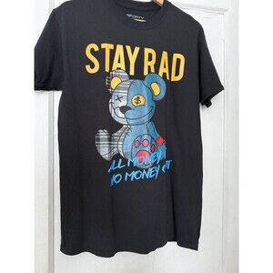 3Forty Inc Men Stay Rad All Money In All Money Out T-shirt M Sz Y2K Cotton